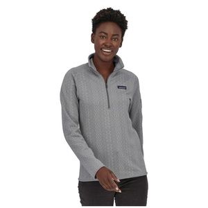 Patagonia Better Sweater 1/4 Zip Pullover Frozen Jacquard Salt Gray sz XS